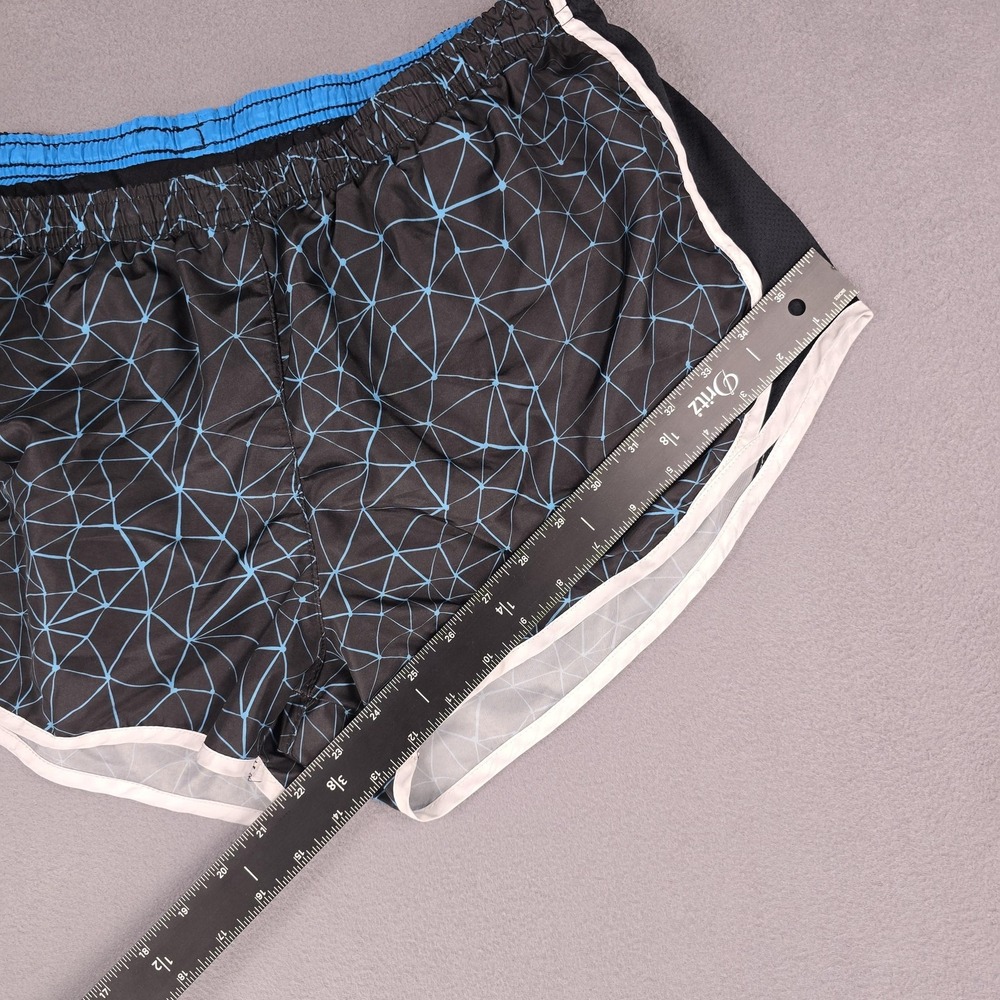 Umbro Athletic Running Shorts XL Black Blue Geometric‎ Quick Dry Mens Lined - Picture 6 of 8